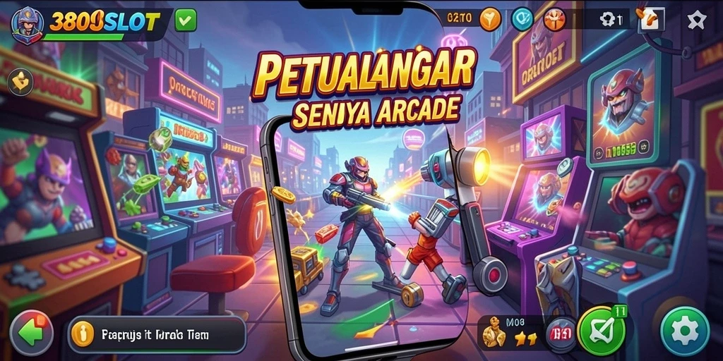 Skrinsut gameplay 380SLOT yang menampilkan keseruan dalam dunia Arcade.