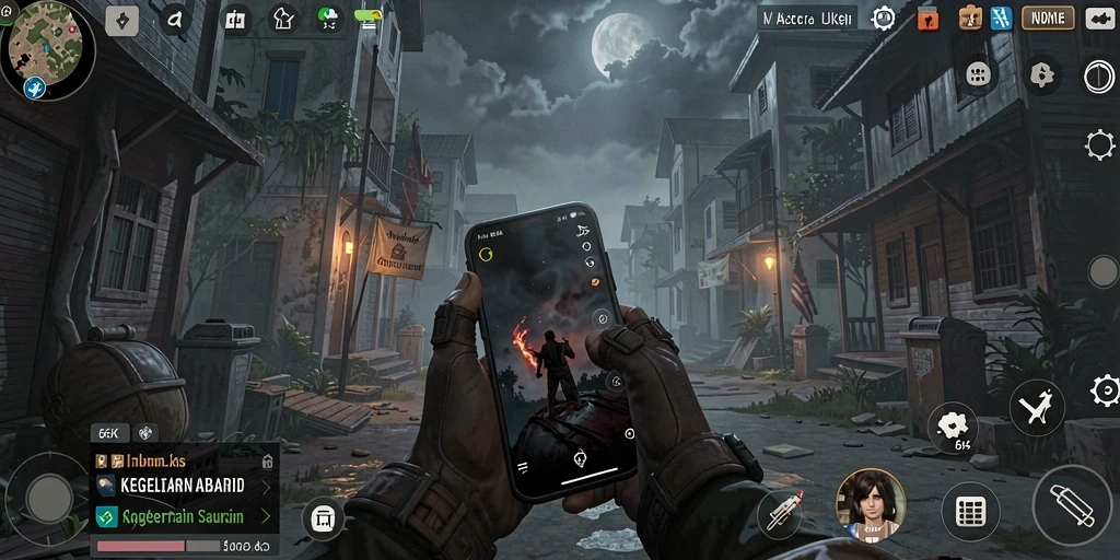 Tampilan gameplay mendebarkan di dalam 66K dengan suasana horor.