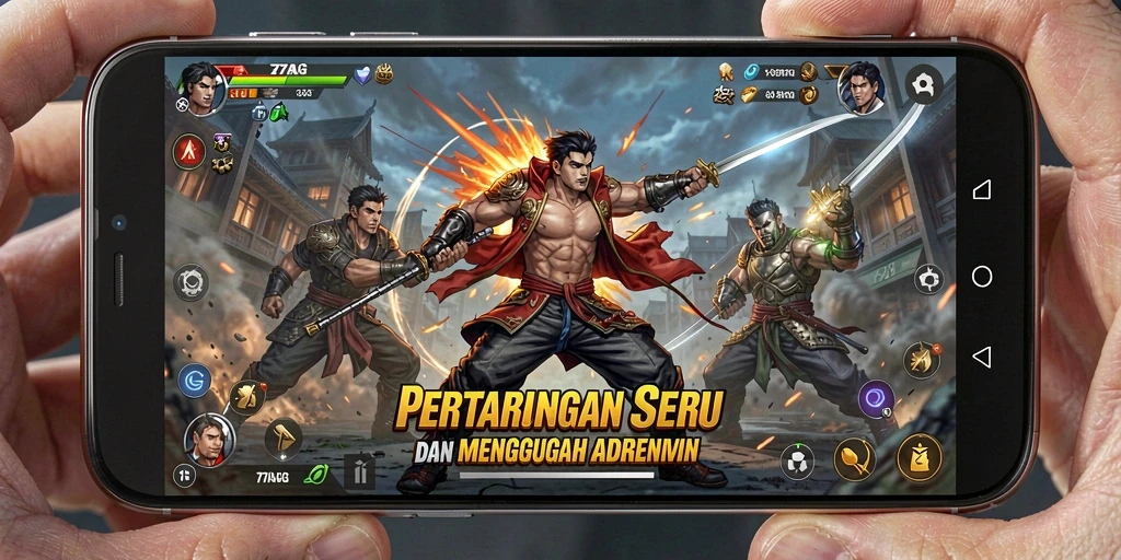 Gameplay intens di arena pertarungan 77AG yang mendebarkan.