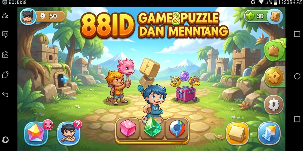 Tampilan gameplay Puzzle dalam 88ID yang menarik dan menantang.