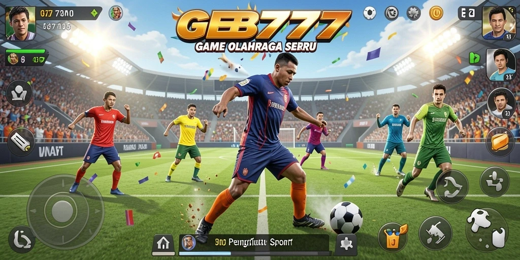 Screenshot menunjukkan aksi seru dalam game olahraga GB777.