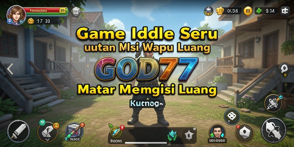 Tangkapan layar utama GOD77 menampilkan gameplay Idle yang menarik dan interaktif.
