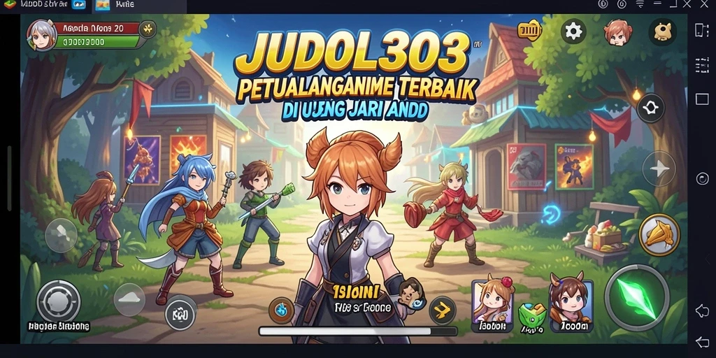 Tampilan gameplay seru dari JUDOL303 dengan karakter Anime unik.