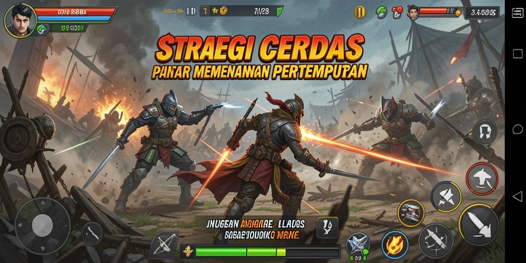 Tampilan gameplay menegangkan dan strategi yang mendalam.