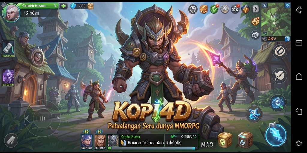 Screenshot gameplay KOPI4D yang menampilkan pertempuran seru antara karakter pemain.