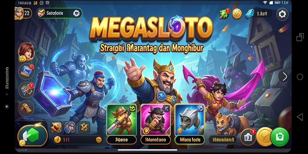 Tampilan gameplay strategis yang mendebarkan dari MEGASLOTO.