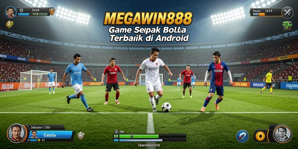 Gameplay menarik dengan aksi sepak bola yang mendebarkan.