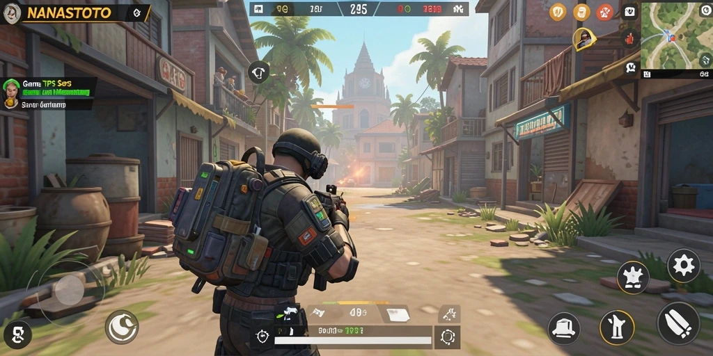 Tampilan gameplay NANASTOTO yang mendebarkan dengan aksi seru.