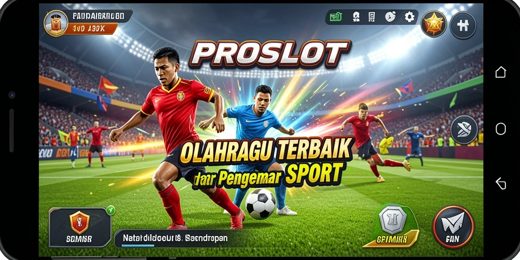 Gameplay PROSLOT menampilkan aksi olahraga yang seru dan kompetitif.