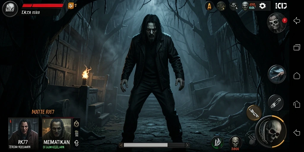 Gameplay RK77 yang menegangkan dan penuh kegelapan.