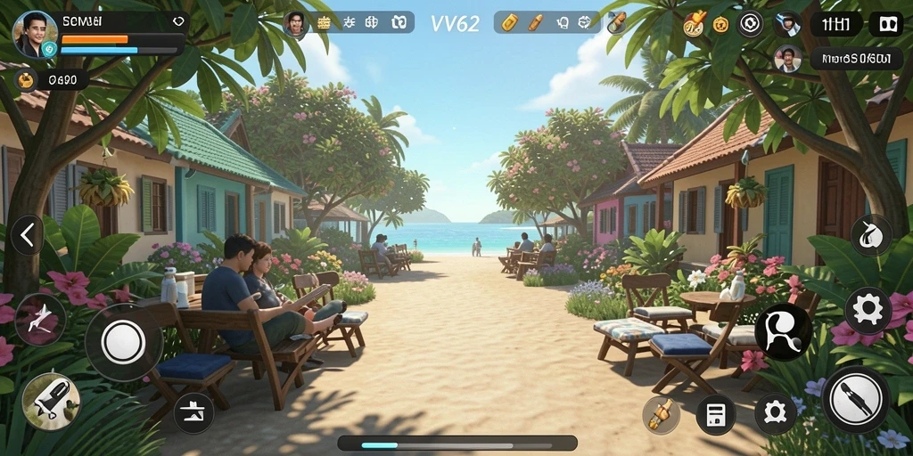 Tampilan gameplay seru dan menghibur di VV62.